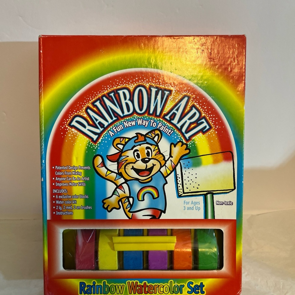 VINTAGE 1994 RARE RAINBOW ART WATERCOLOR SET NON TOXIC AGES 3+ PREOWNED - Picture 2 of 11